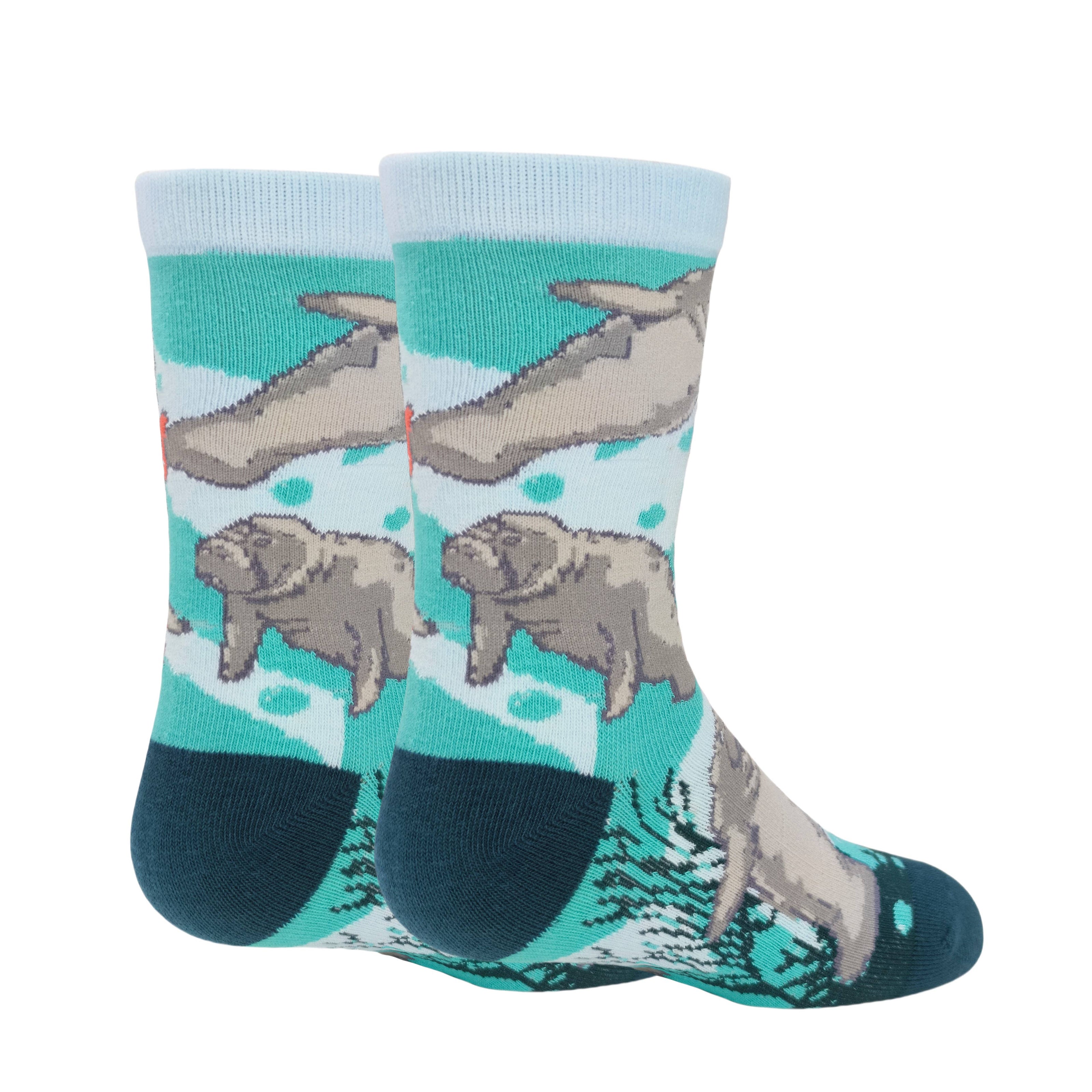 Floaty Potato | Kids' Manatee Cotton Crew Socks