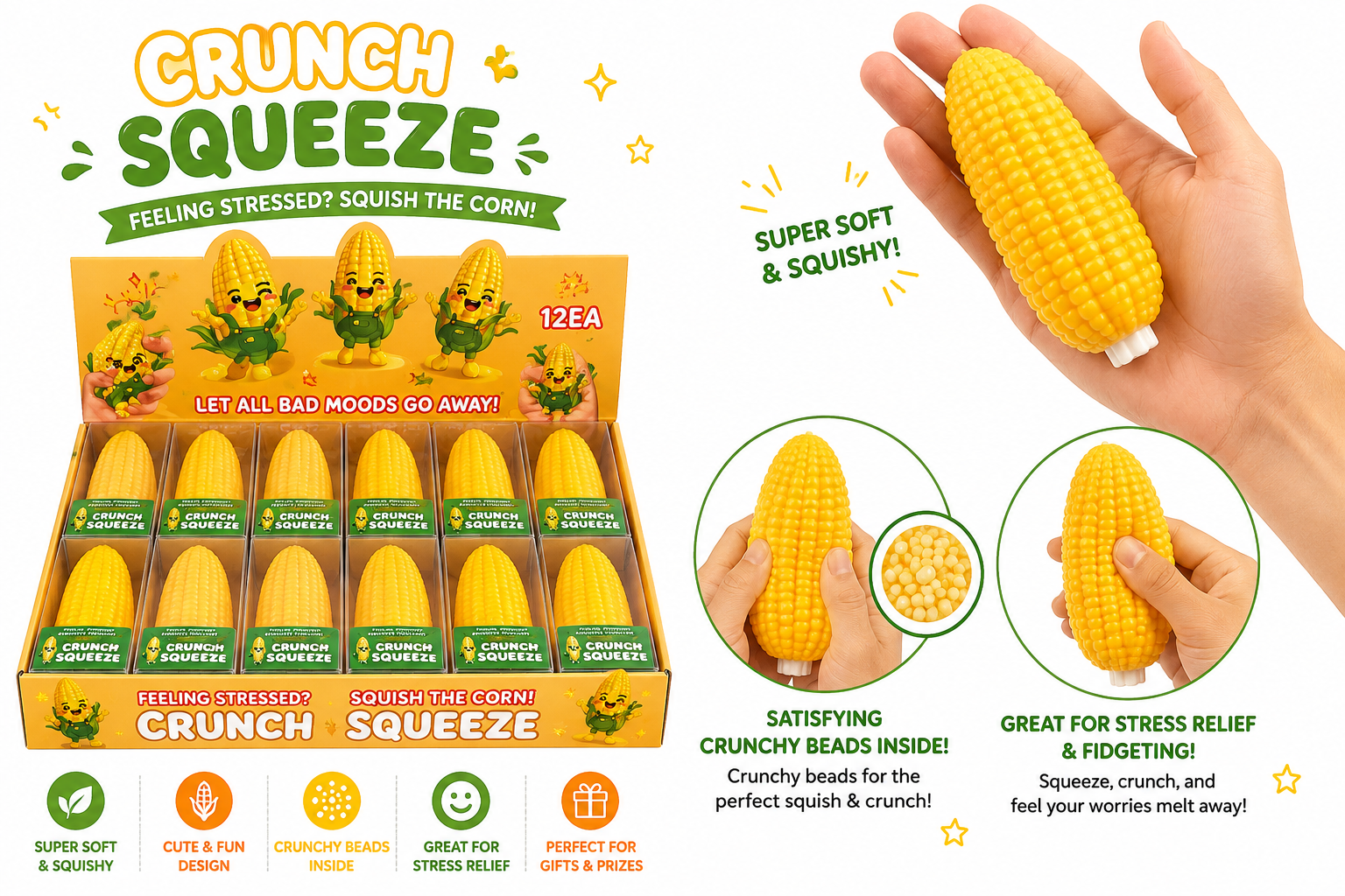 Corn Crunchy Squishy Toy