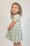 Hydrangeas Bamboo Short Sleeve Pocket Dress