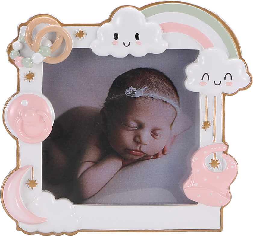 Modern Baby Picture Frame Personalized Ornament