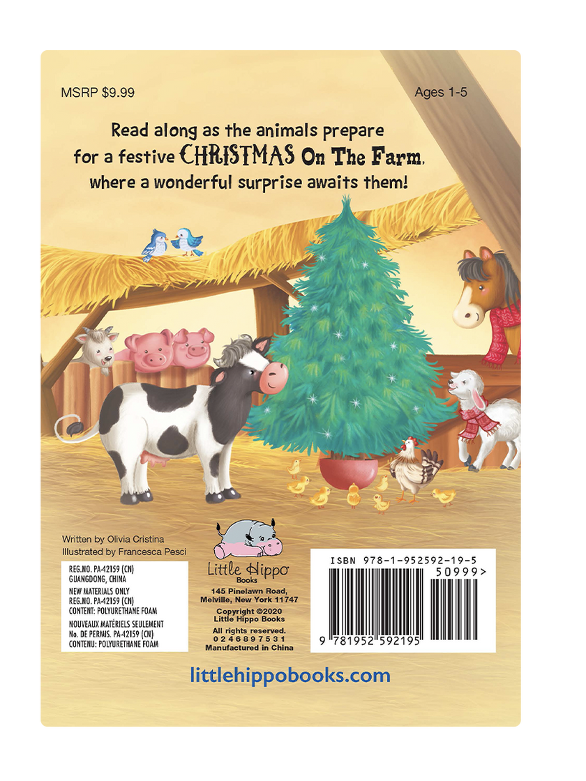 Christmas On The Farm - Children's Holiday Padded Board Book