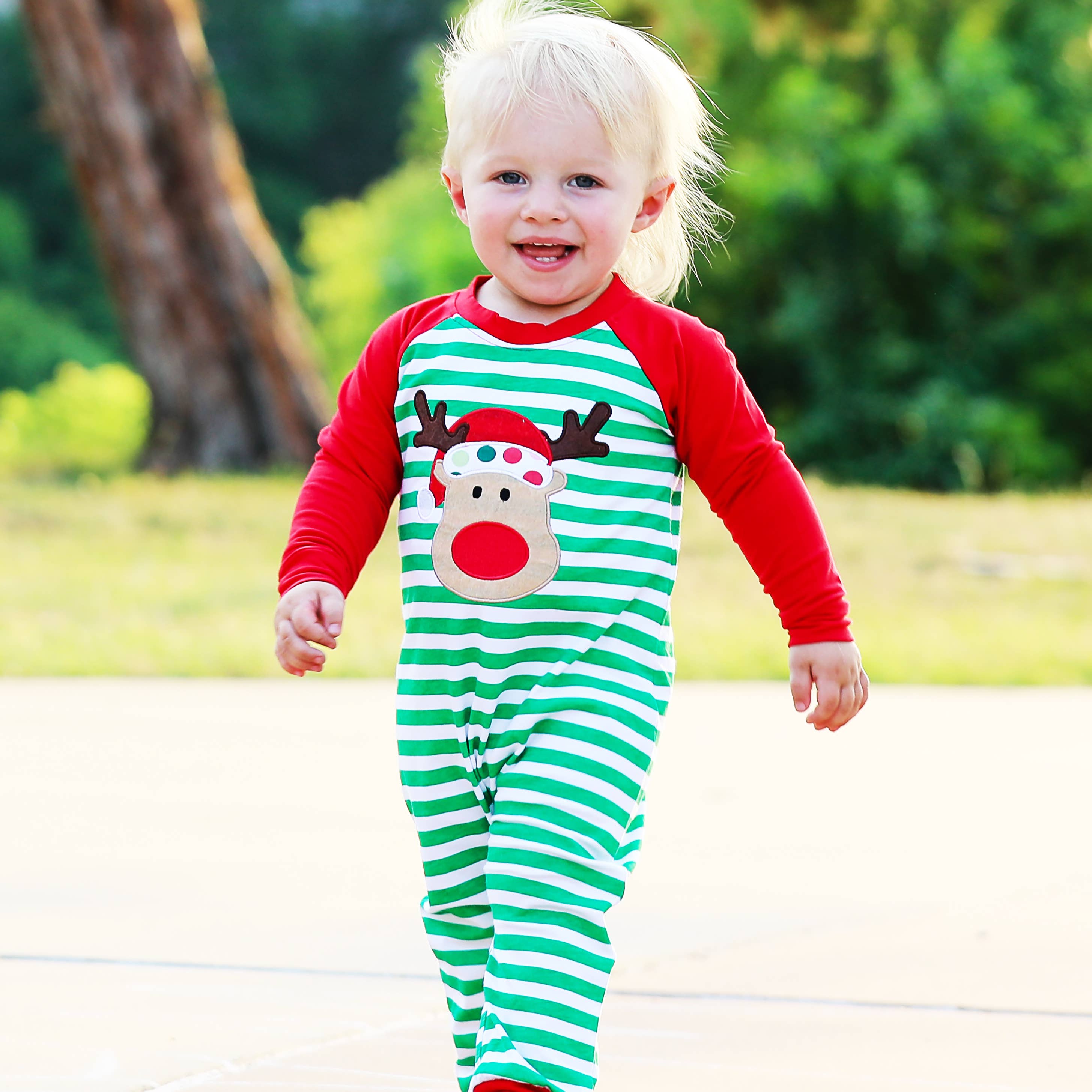 Baby Toddler Boys Rudolph Reindeer Christmas Romper Unisex