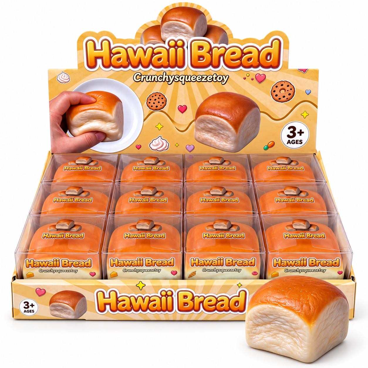 Hawaii Bread Crunchy Squishy Toy