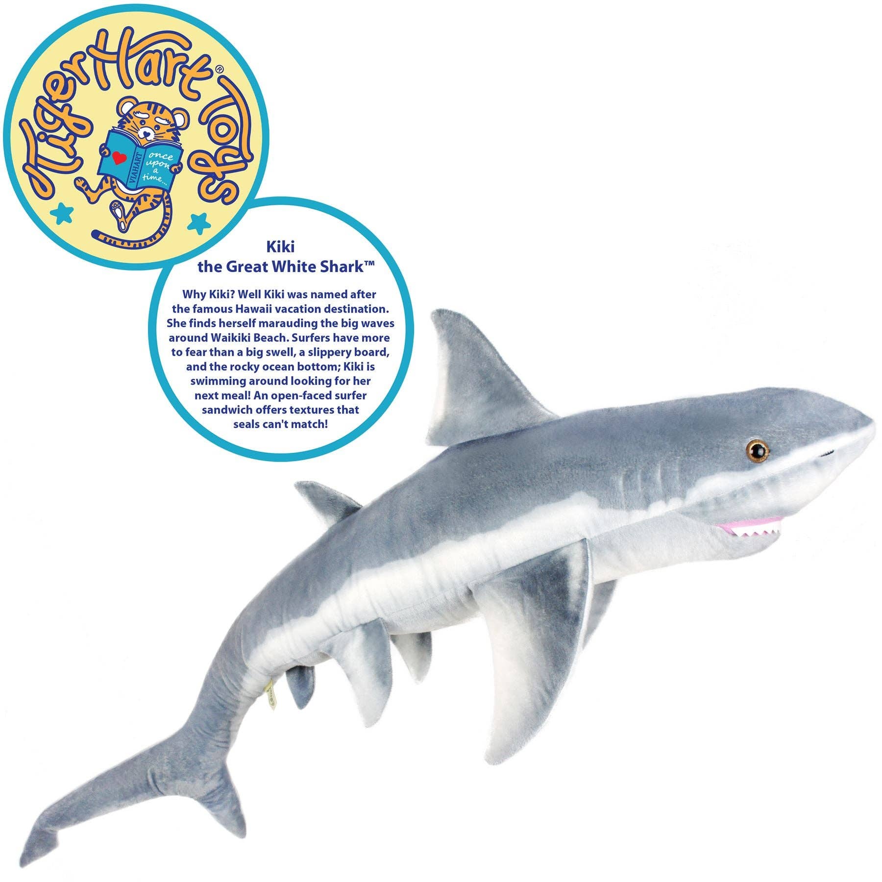 Kiki The Great White Shark | 52 Inch Stuffed Animal Plush
