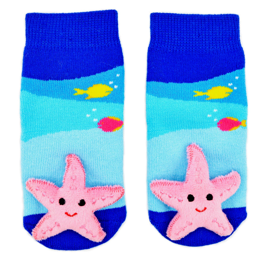 Starfish Baby Rattle Socks