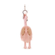 Gloria Flamingo Bag Charm Key Chain(Vegan Angora)