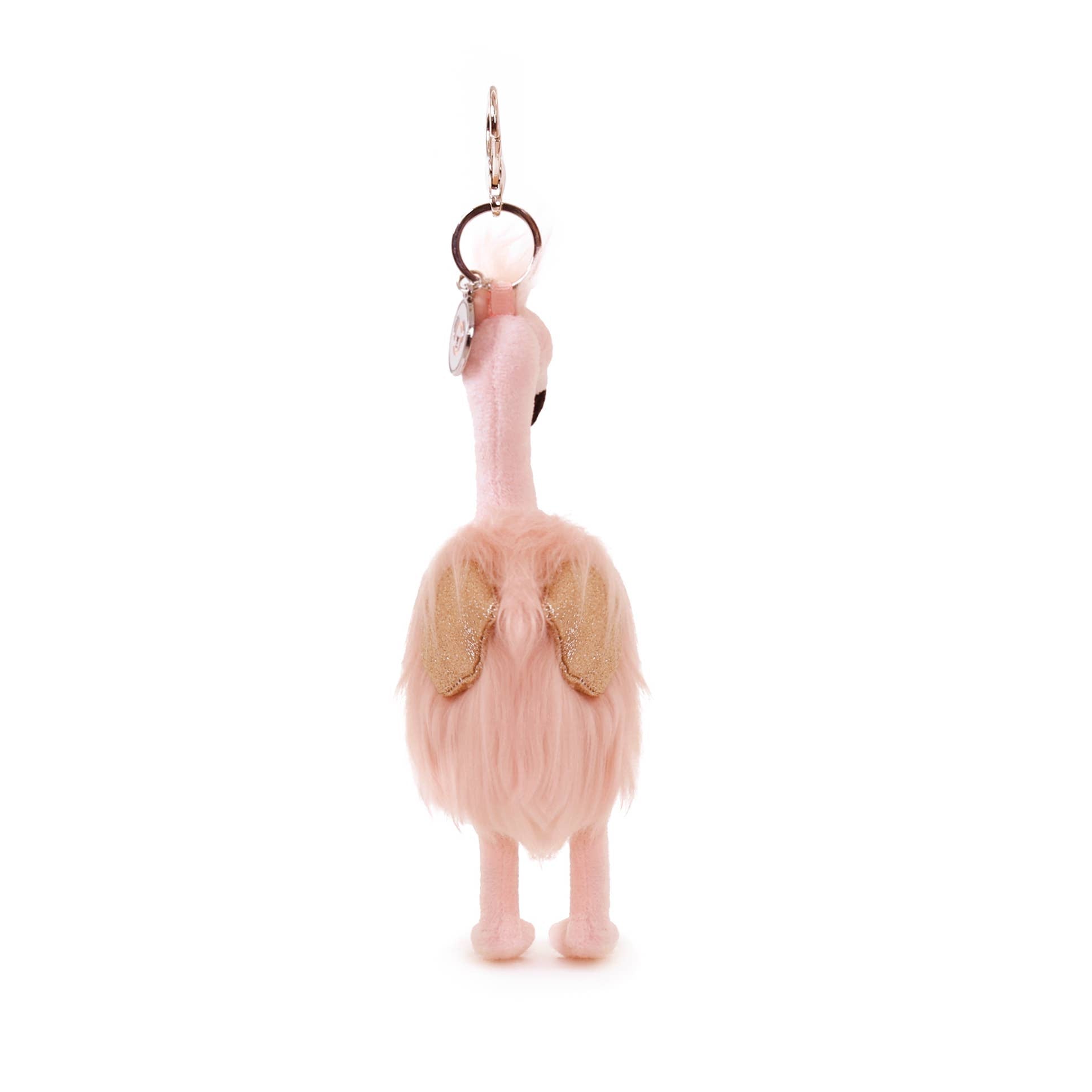 Gloria Flamingo Bag Charm Key Chain(Vegan Angora)