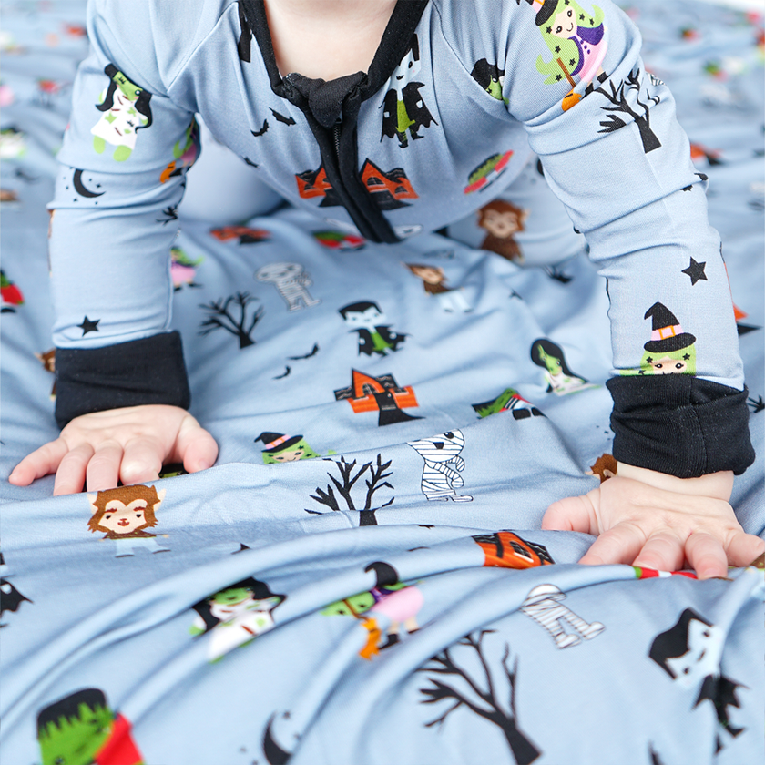 Monster Party Halloween Bamboo Pajamas Baby Clothes