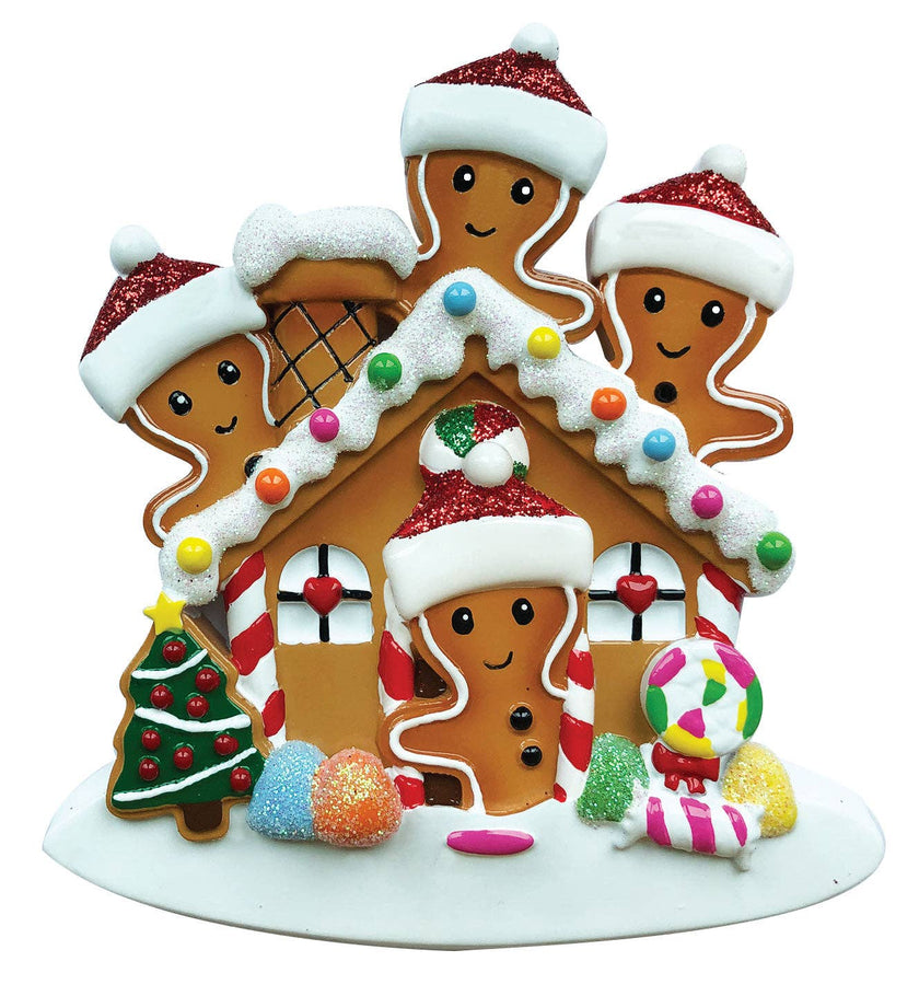 Gingerbread House Family Personalized Ornament