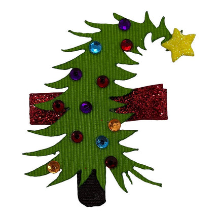 Leaning Christmas Tree Bow