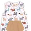 Dog Sleeveless Baby Jumpsuit (Organic Jersey)