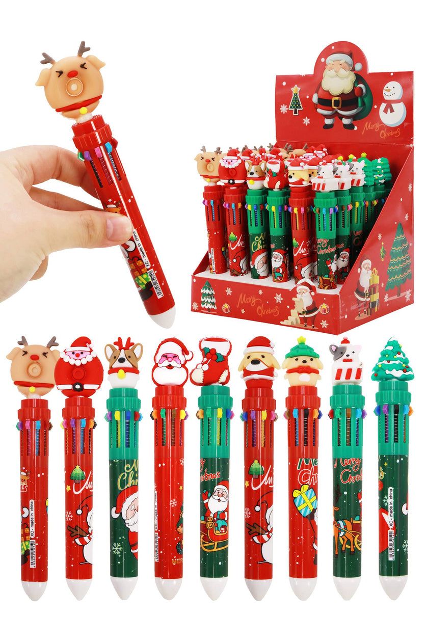 Cute Christmas 10-in-1 Multicolor Pen