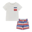 Boys Toddler T-Shirt & Striped Drawstring Shorts Set