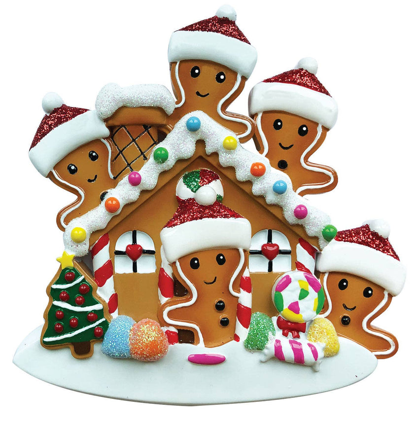 Gingerbread House Family Personalized Ornament