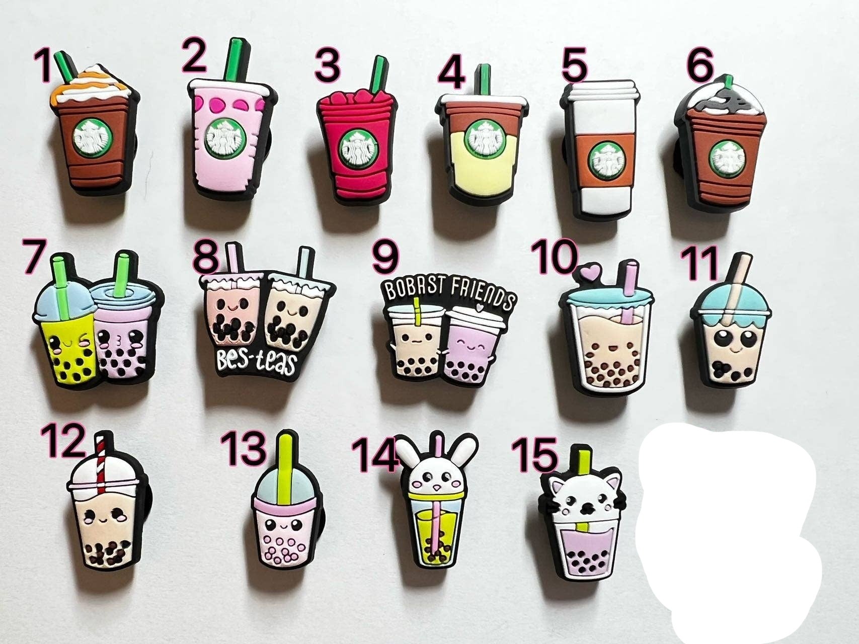 Bubble Tea/Boba Tea Shoe Charms