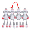 Sock Monkey Family Personalized Ornament
