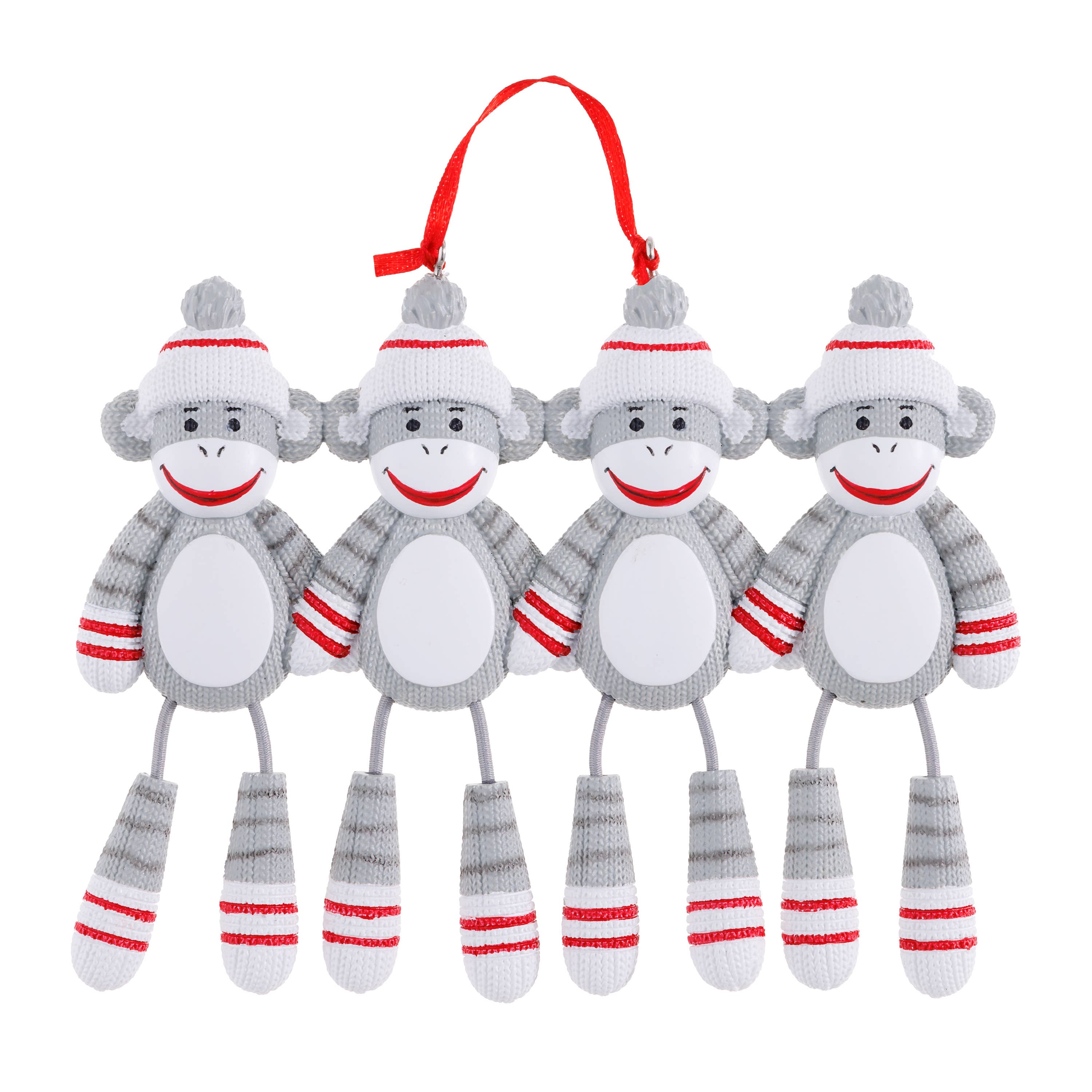 Sock Monkey Family Personalized Ornament
