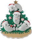 Manatee Family Decorating Tree Personalized Ornament