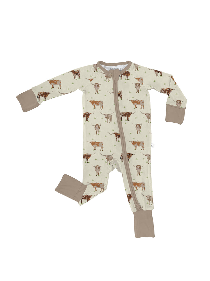 Longhorns Bamboo Zip Pajamas