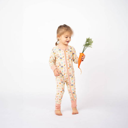 Easter Bamboo Baby Pajama - Egg Hunt, Convertible