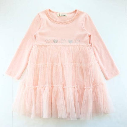 Rhinestone Heart Tiered Dress