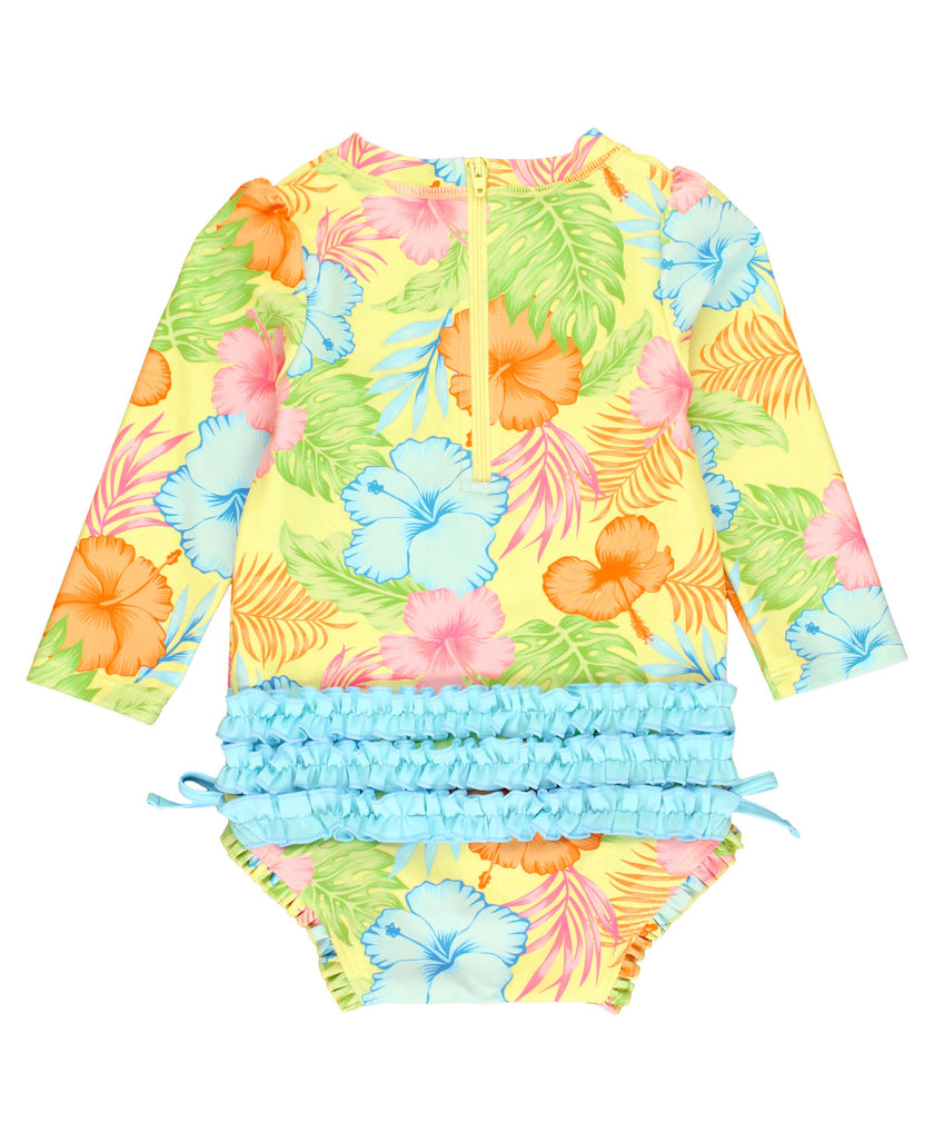 Happy Hula Long Sleeve One Piece Rash Guard