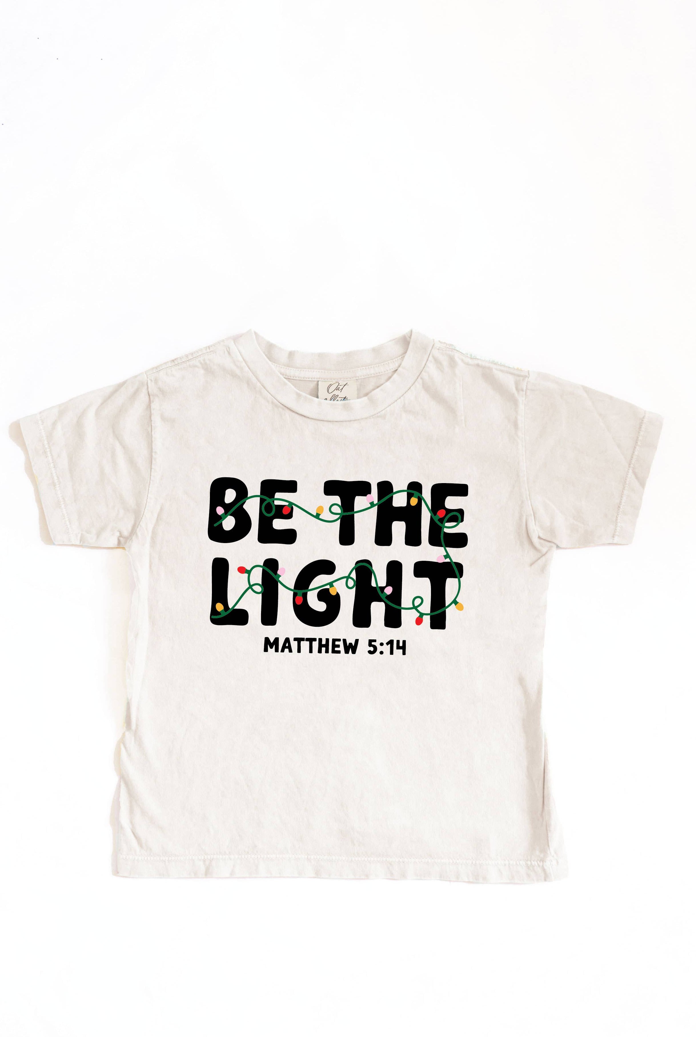 BE THE LIGHT Toddler Washed Graphic Top