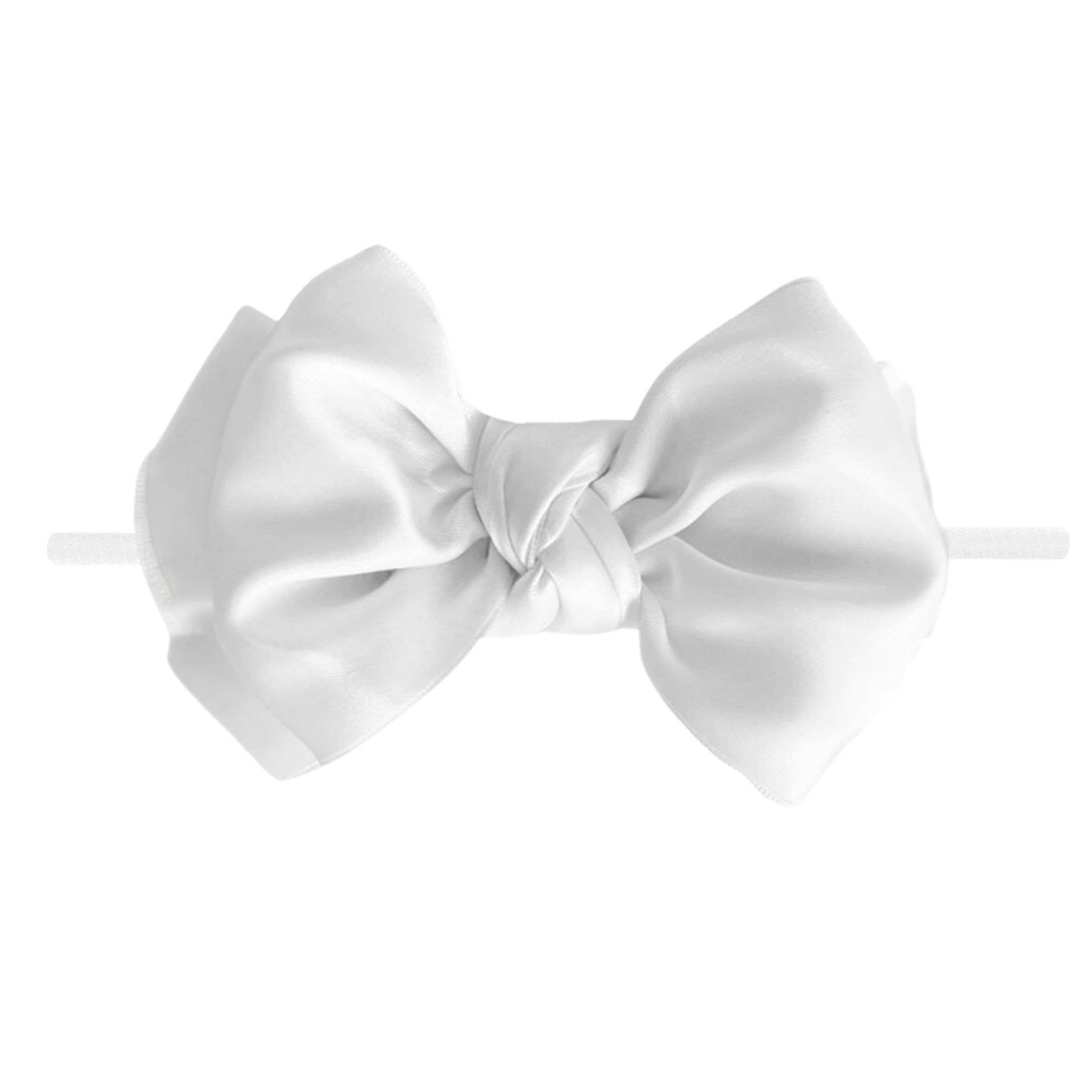 Baby Bling® Satin FAB® Skinny nylon headband with satin bow