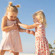Pink Daisy Ribbed Bamboo Sundress