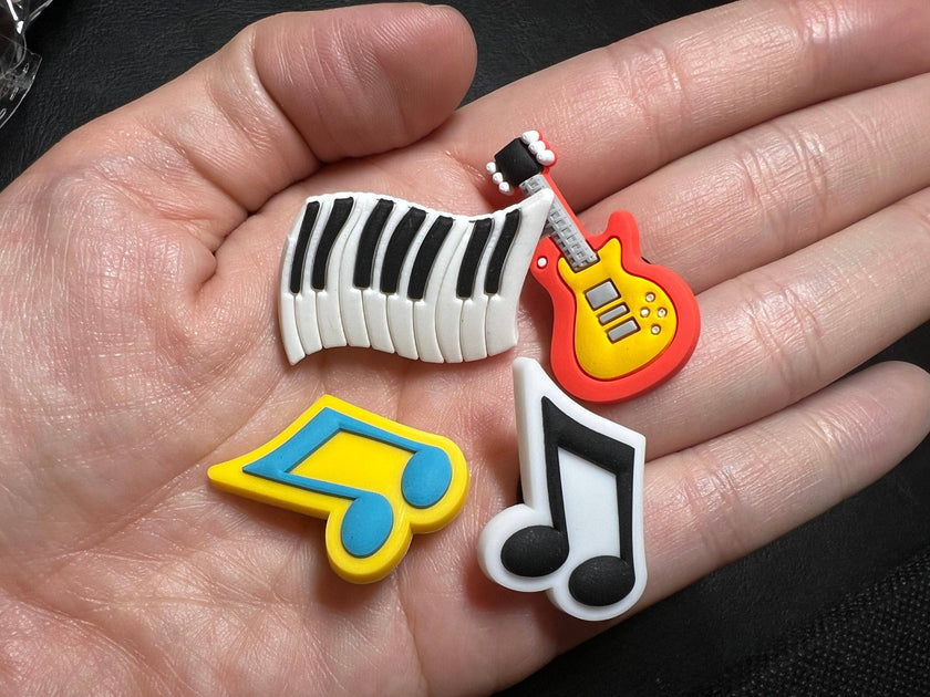 Pick Your Own Piano keyboard guitar music Note Shoe Charms Best Quality JuliesDecalDesign
