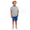Boys Toddler Short Sleeve Knit Buttondown & Shorts Set