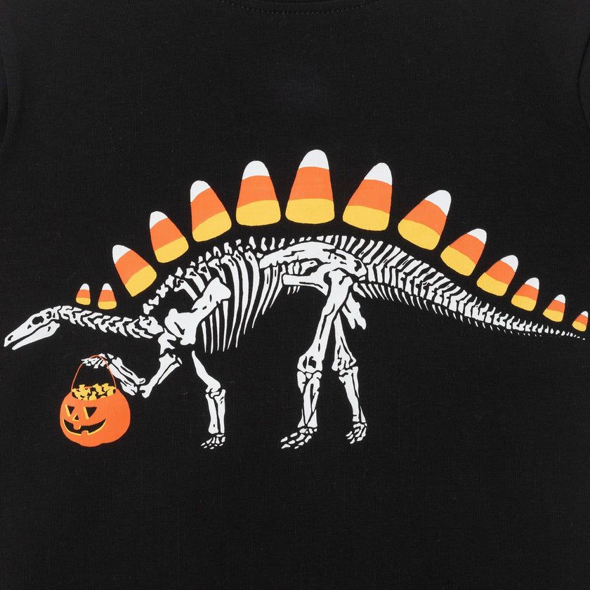 Kids Halloween Graphic Twofer Tee | Candy Dino