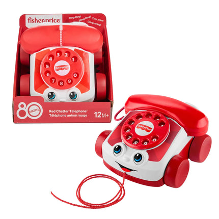 Fisher-Price Red Chatter Telephone Baby & Toddler Pull Toy