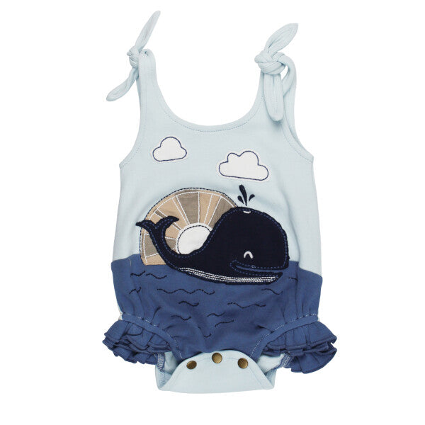 Whale Organic Applique Bodysuit GOTS-certified