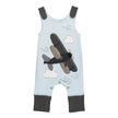 Airplane Organic Applique Harem Romper GOTS-certified