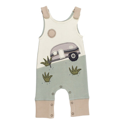 Camper Organic Applique Harem Romper GOTS-certified