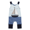 Sailboat Organic Applique Harem Romper GOTS-certified