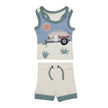 Camper Organic Applique Tank & Bike Short Set