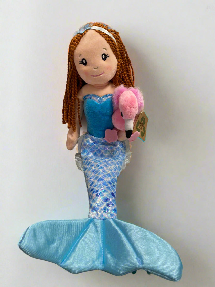 Mermaid w/ Flamingo Doll Stuffed Animal (Pick your Mermaid)