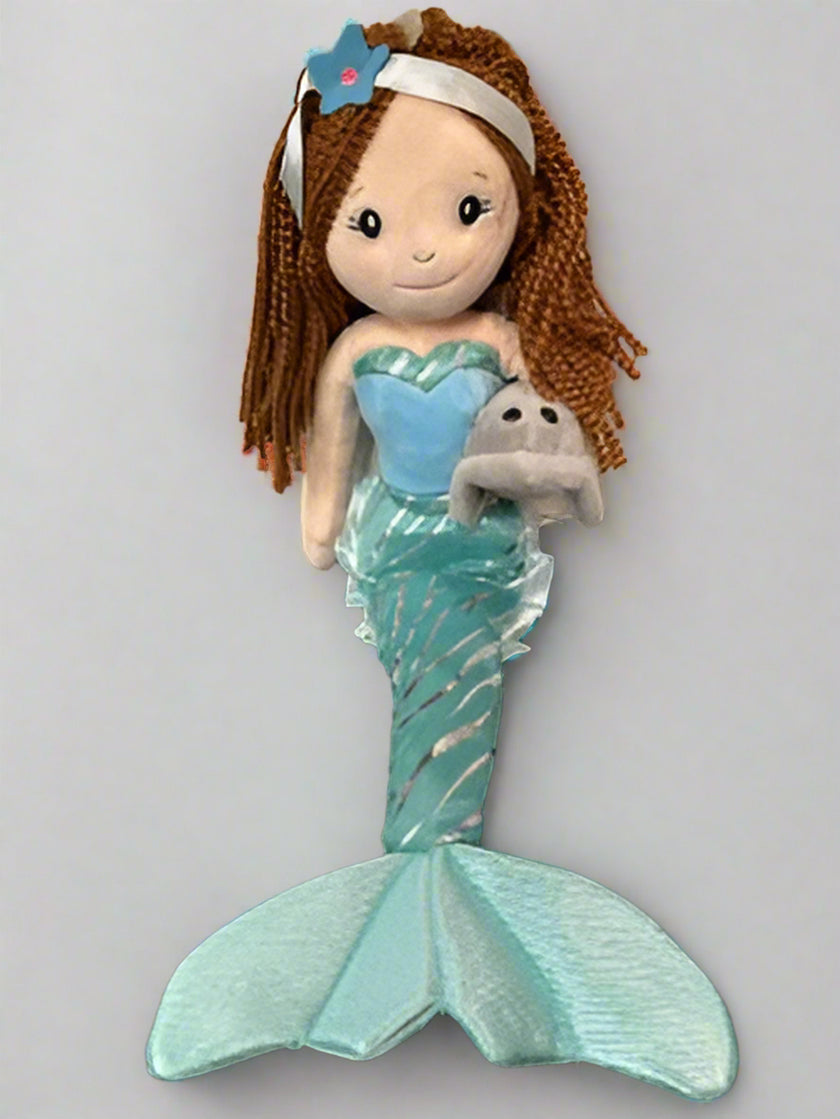 Mermaid Plush Doll w/ Stingray (Pick your Mermaid)
