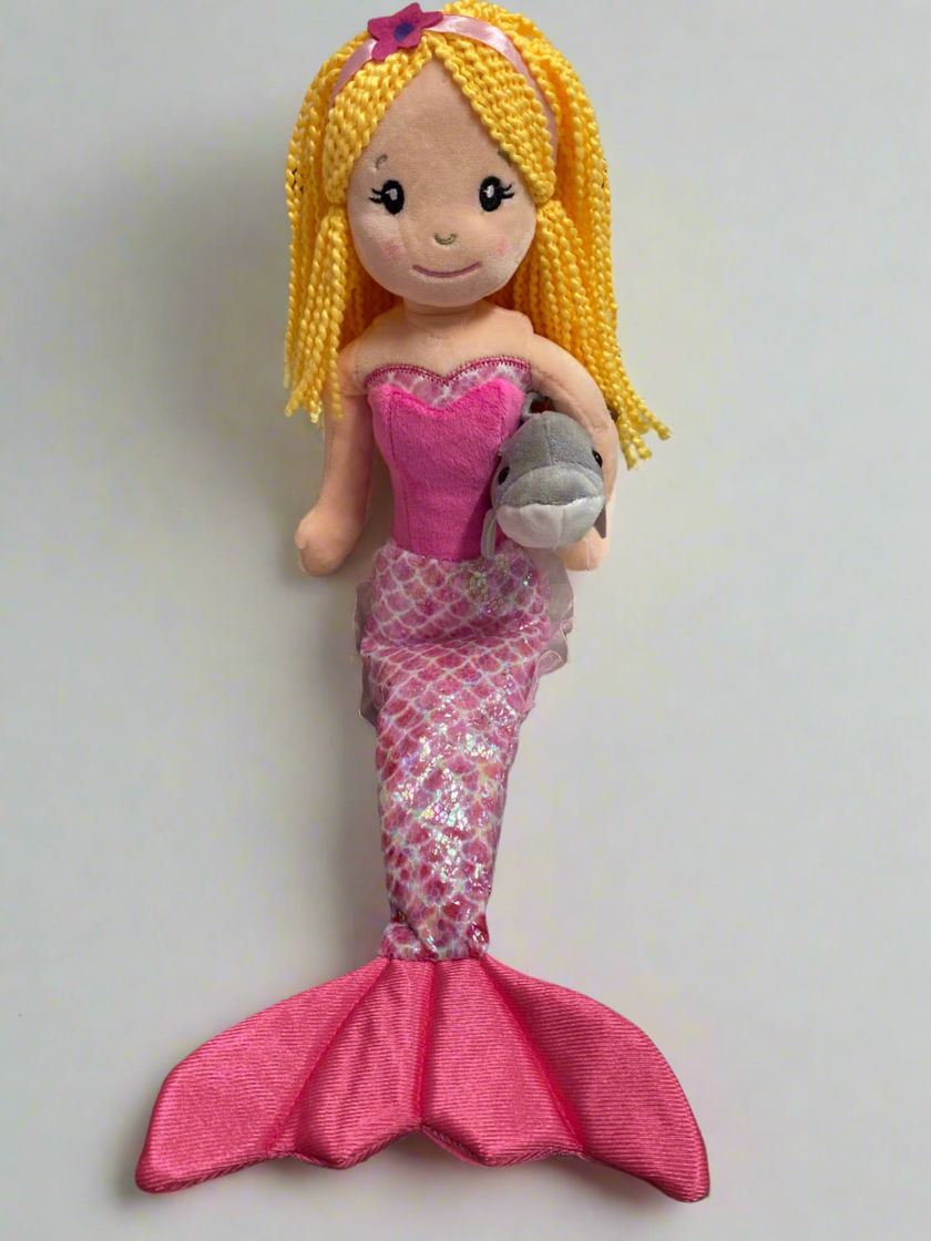 Mermaid w/ Dolphin Doll Stuffed Animal (Pick your Mermaid)