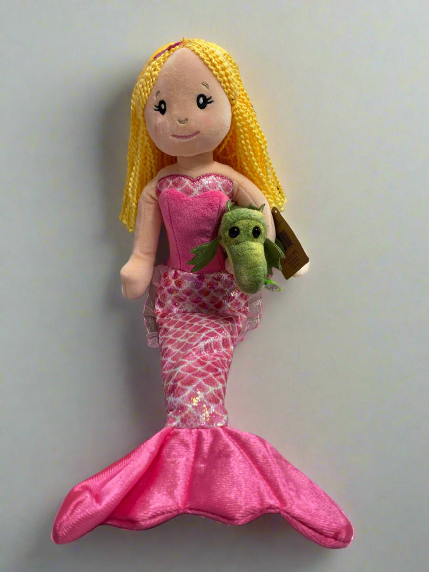Mermaid w/ Alligator Doll Stuffed Animal (Pick your Mermaid)
