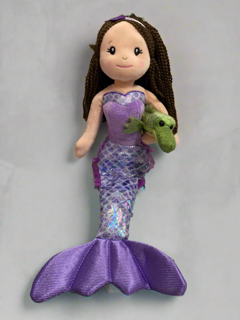 Mermaid w/ Alligator Doll Stuffed Animal (Pick your Mermaid)