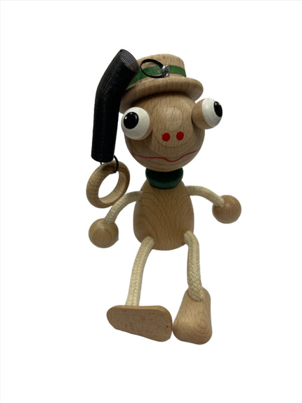 Wooden bouncy spring toys made in Germany.
