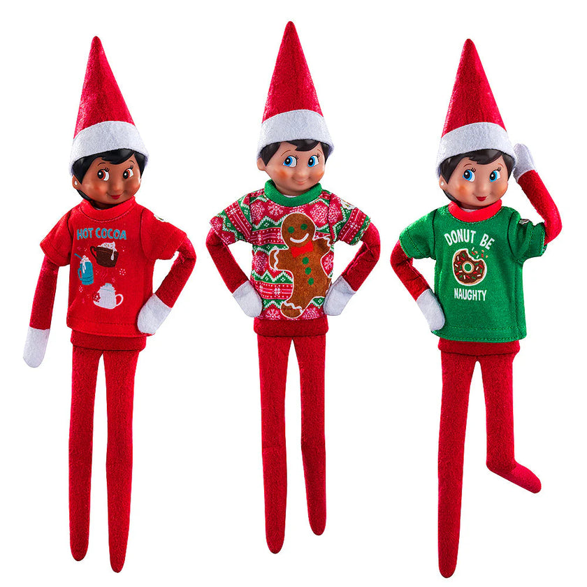 Elf on the Shelf Claus Couture Festive Fun T-Shirt Set