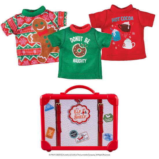Elf on the Shelf Claus Couture Festive Fun T-Shirt Set
