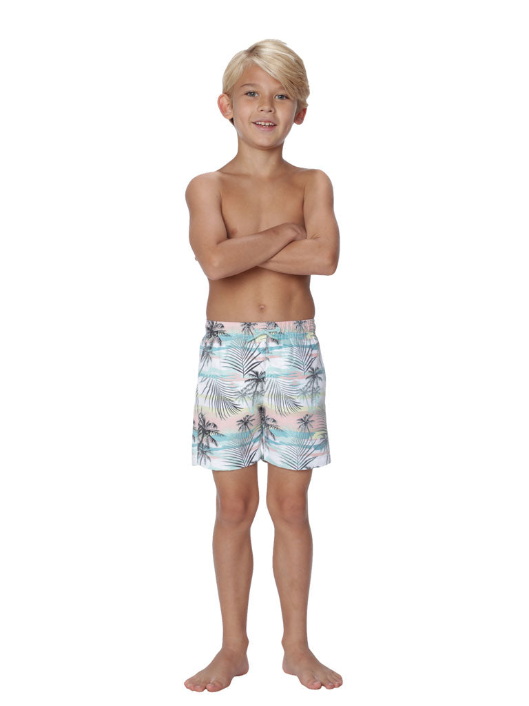 Boy's Hawaiian Shirts And Short Set (Palm tree)