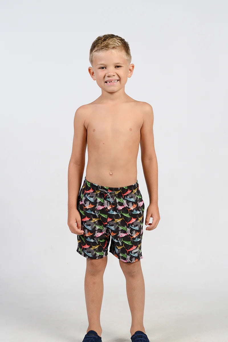 Boys Swim Shorts - Bright Barracudas