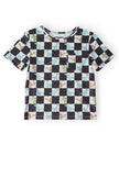 Dino Checkers Short Sleeve Pocket Tee