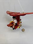 Bouncy Buddy Wooden German Toy on spring- Red Dragonplane